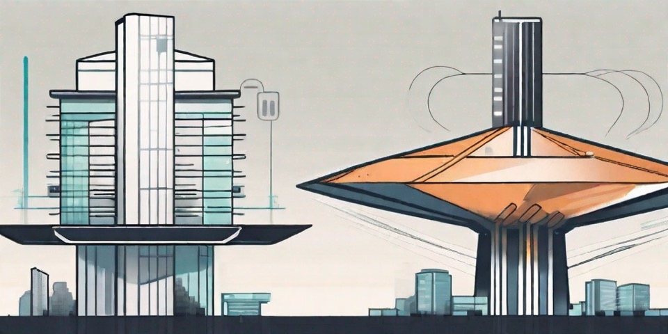 Two digital platforms represented as sleek