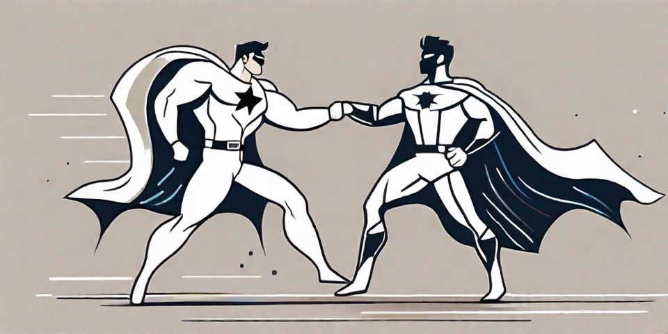 Two superhero figures