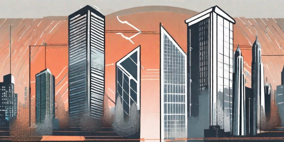 Two digital platforms represented as skyscrapers