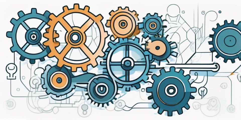 Various interconnected gears