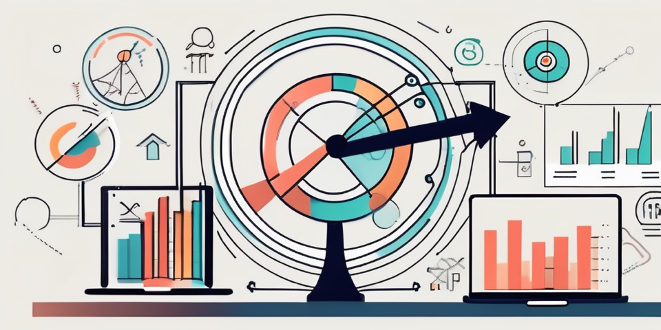 Various marketing tools like a bar graph