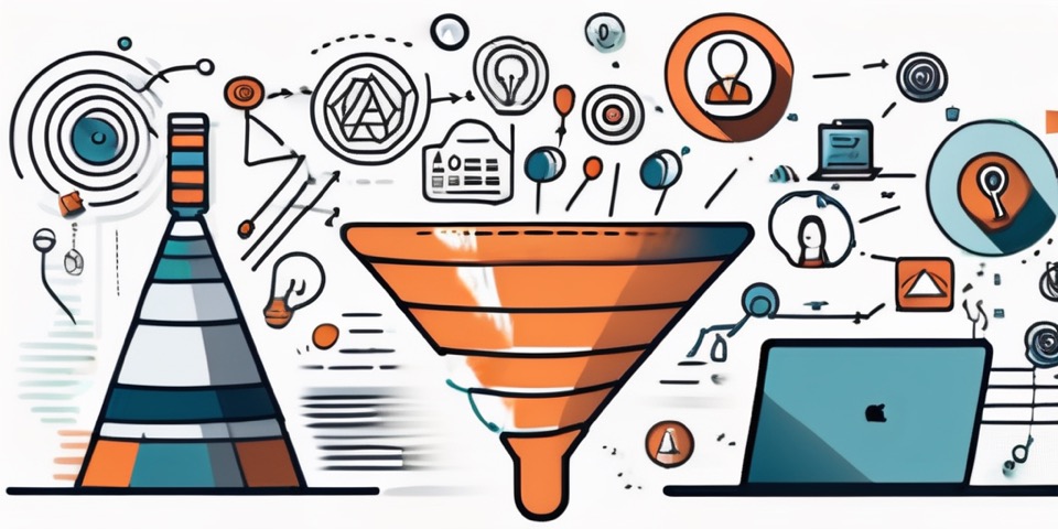 A funnel representing the lead generation process