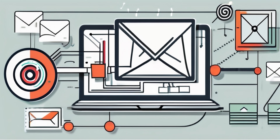 A digital interface with various email icons