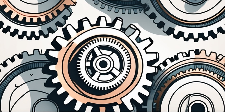 Two gears interlocking seamlessly