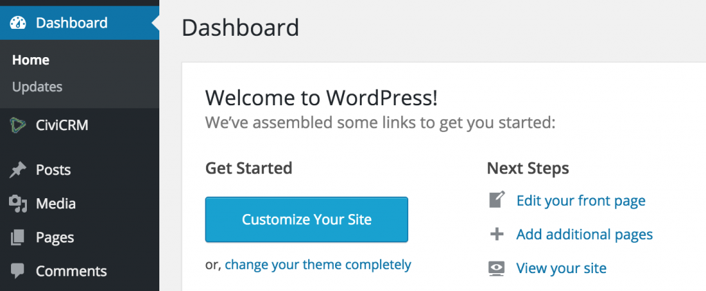 CiviCRM installed on WordPress